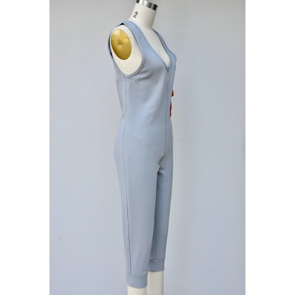 JUMPSUIT Playsuit Pantsuit Pocket Zip Up Front 80s 90s Snow Bike Suit Gear XS S - Picture 7 of 8